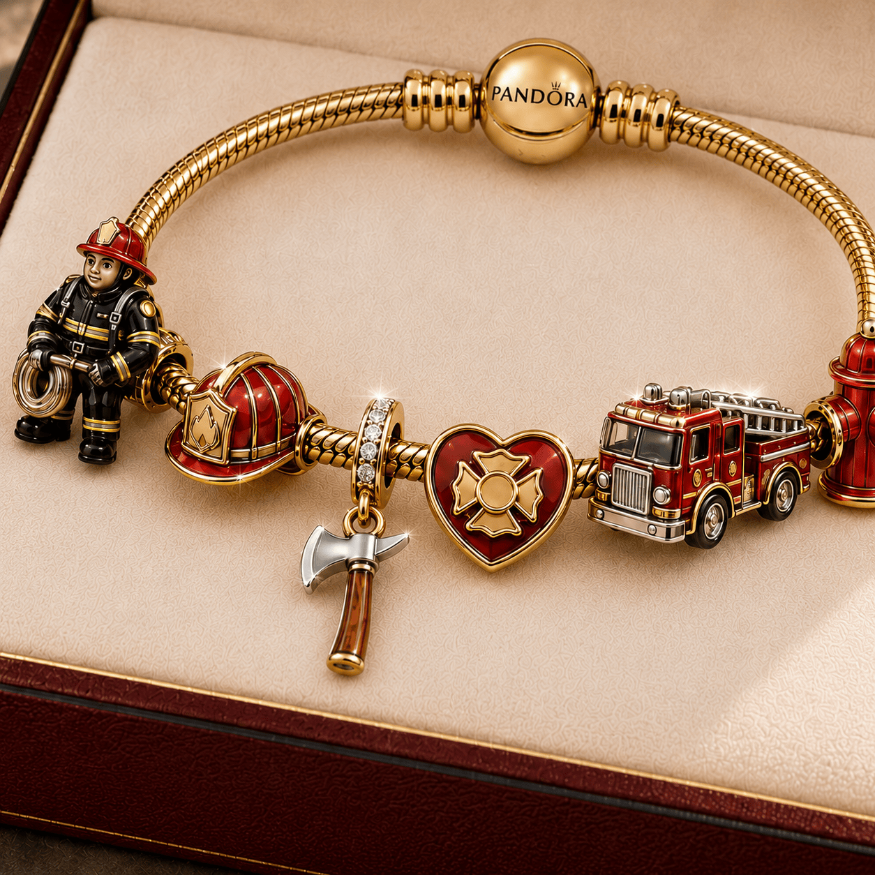 FRFT Gold Charm Bracelet Set TMH